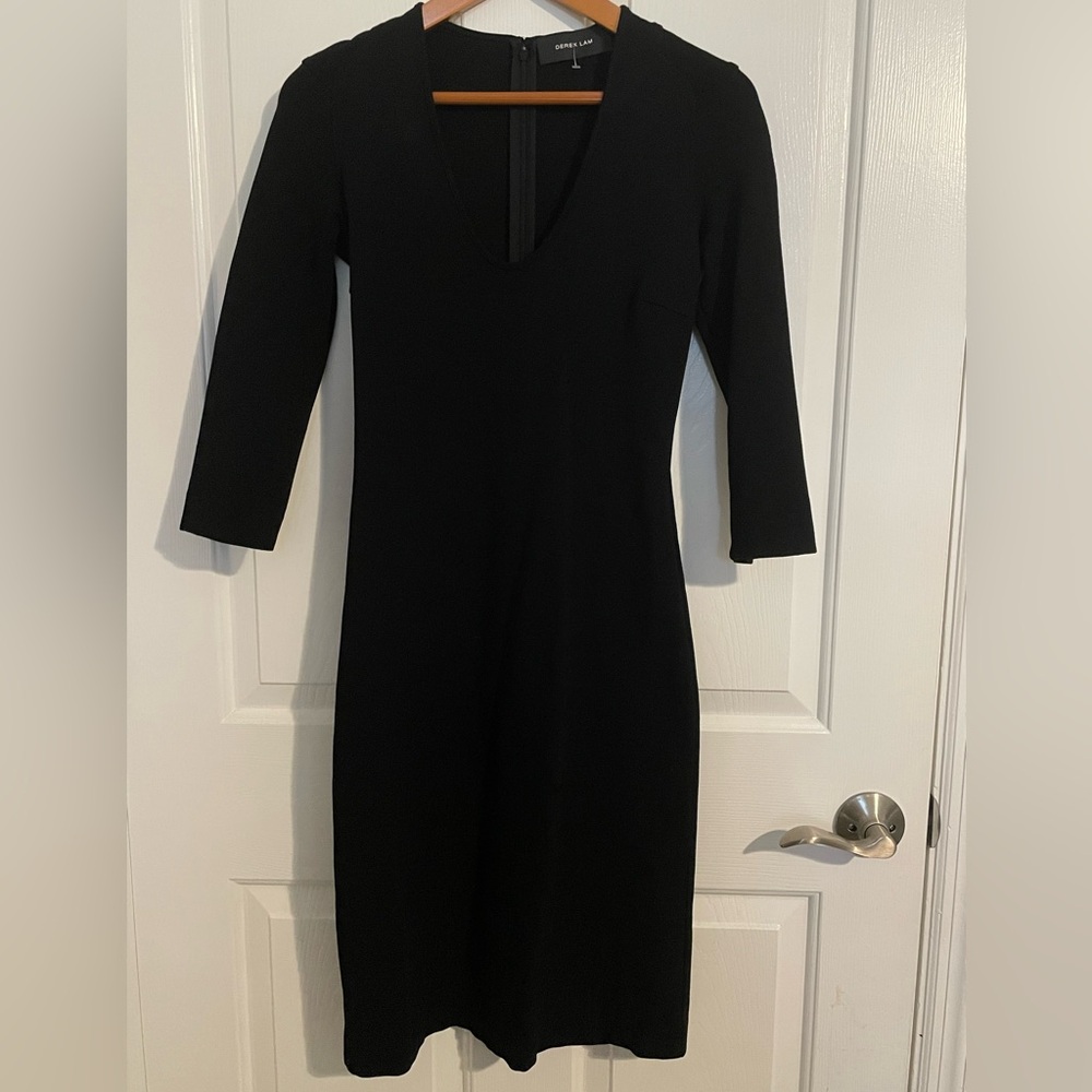 Derek Lam Black Bodycon Dress‎ Size 6 Like New Condition